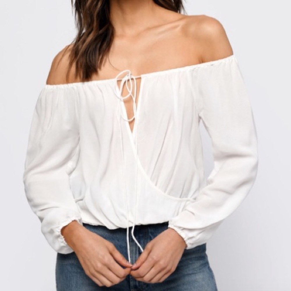 TOBI white tie blouse